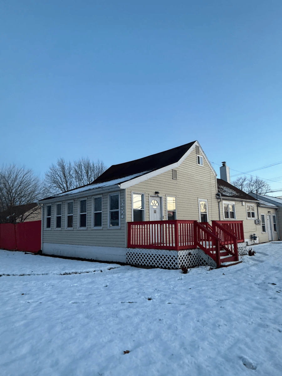 Serenity House exterior in winter